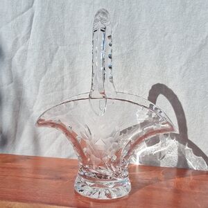Elegant Clear Glass Basket